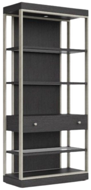 Riverside Furniture Millie Glazed Mocha Etagere-0
