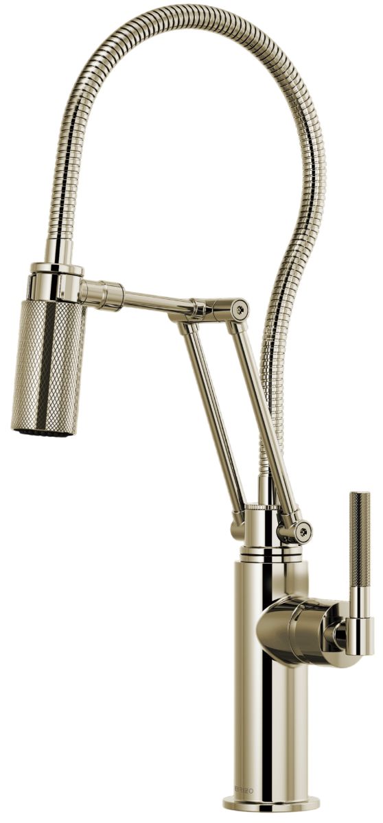 Brizo Litze® Brilliance® Polished Nickel Articulating Faucet with Finished Hose-0