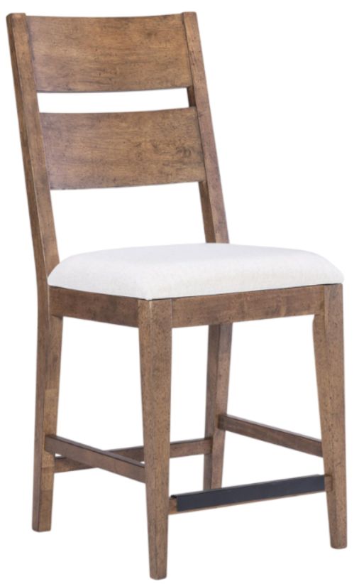 Legacy Classic Artisan's Place 2-Piece Monterey Pine/White Ladder Back Counter Stool Set-0
