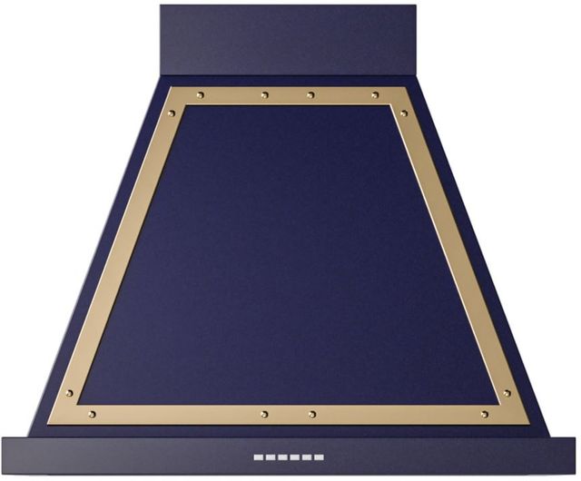 Ilve® Nostalgie II Noblesse 30" Midnight Blue Wall Mounted Range Hood with Noblesse Frame-0