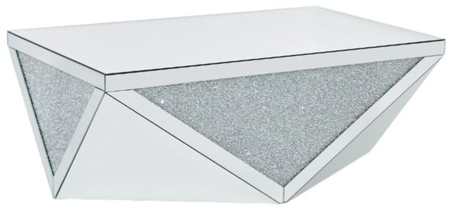 Michael Amini® Montreal Mirrored/Silver Cocktail Table-0