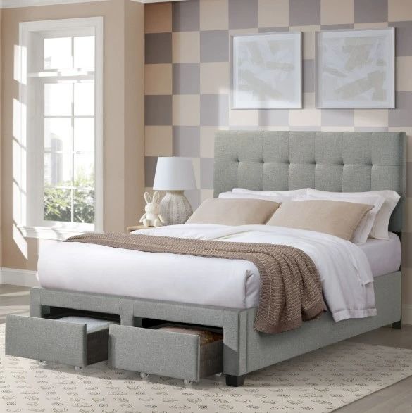 Intercon Kaycee Smoke Youth Full Storage Panel Bed-1