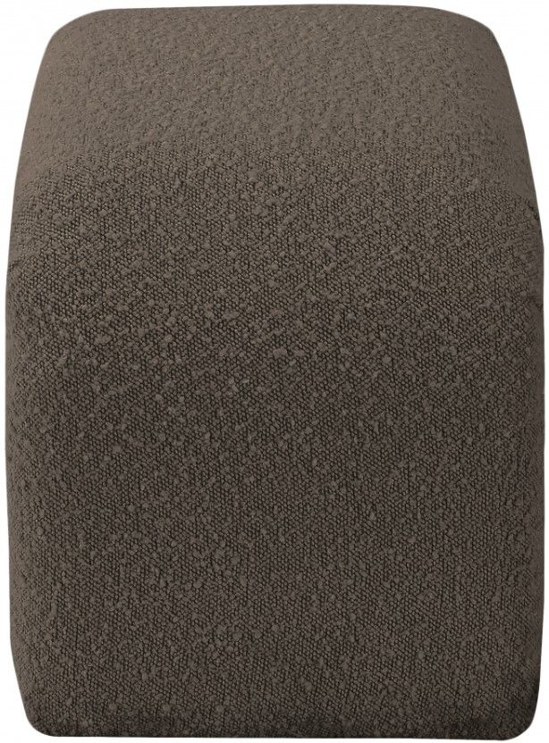 Meridian Furniture Niagara Brown 28" Boucle Fabric Bench-2