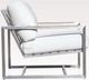 Enclover Acacia Stainless Steel/White Club Chair-2