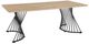 Coaster® Altus Natural Oak Dining Table with Gunmetal Base-0