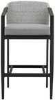 Armen Living Palma Black/Grey Outdoor Patio Counter Bar Stool-1