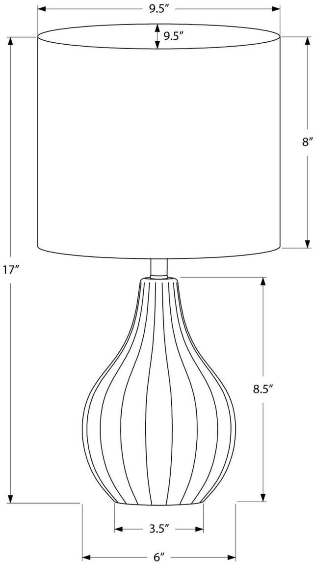 Monarch Specialties Inc. Beige Ceramic Table Lamp -1
