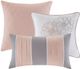 Olliix by Madison Park 6 Piece Grey/Blush Full/Queen Lola Printed Duvet Cover Set-2