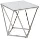 Homelegance® Alfeo White End Table with Silver Base-0