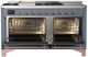 Ilve® Majestic III 60" Blue Gray Pro Style Dual Fuel Natural Gas Range with French Top and Copper Trim-1