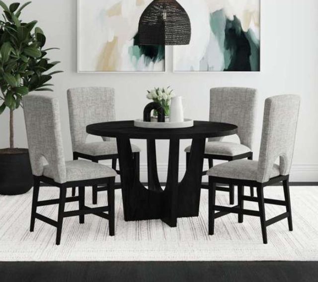 Elements International Oregon Black Counter Table-1
