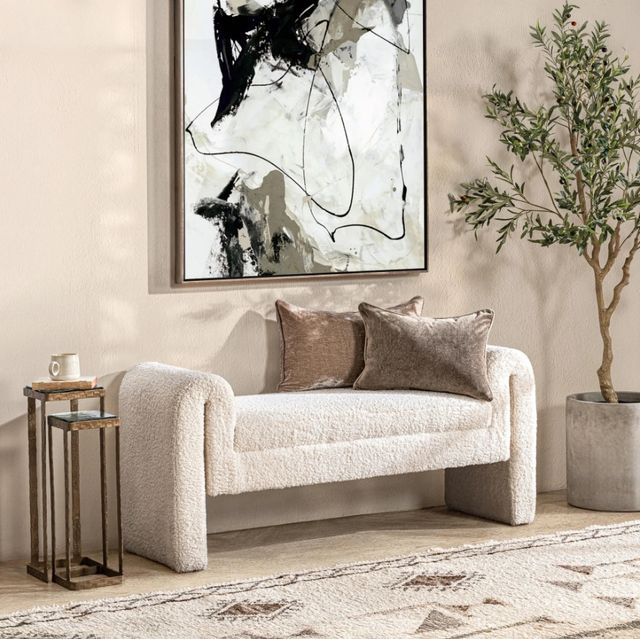 Classic Home Ada Ivory Bench-1