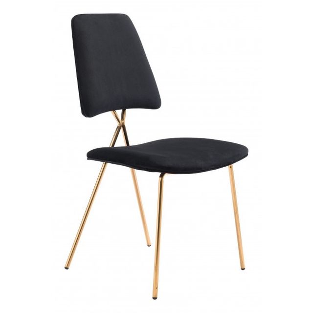 Zuo® Modern Chloe Black/Gold Dining Chair-0