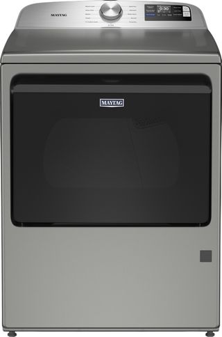 Maytag® 7.4 Cu. Ft. Classic Silver Smart Front Load Gas Dryer with Extra Power