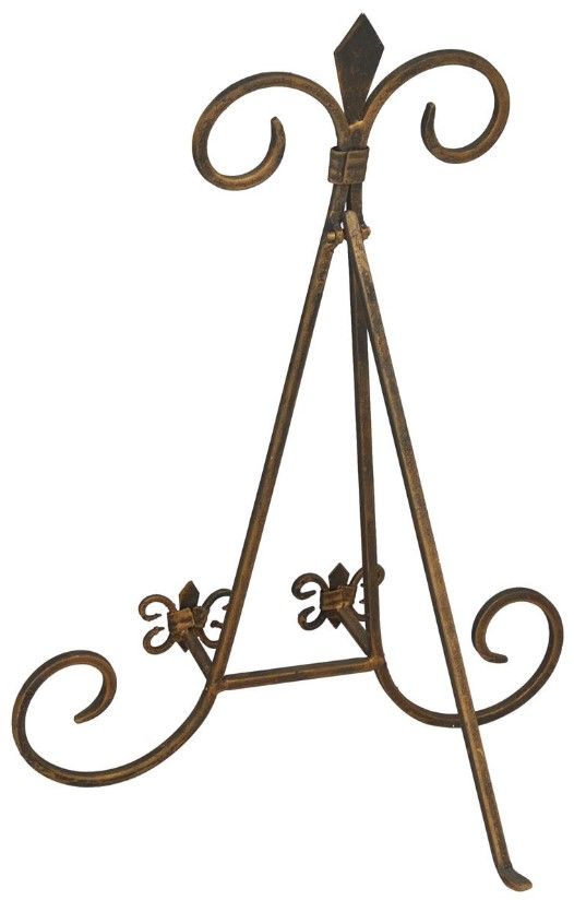 Deco Marche Gold Scroll Display Easel with Foldable Stand-1