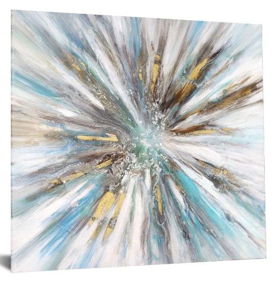 Classy Art Style 3 Floating Tempered Glass with Foil Wall Art-1