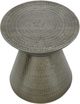 Monarch Specialties Inc. Silver Grey Iron Hourglass Drum Table-1