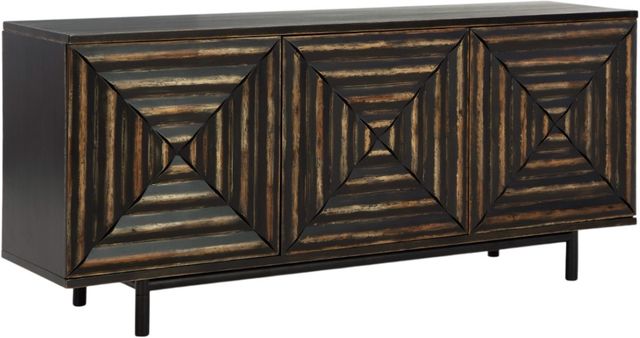 Signature Design by Ashley® Fair Ridge Distressed Black Accent Cabinet-0