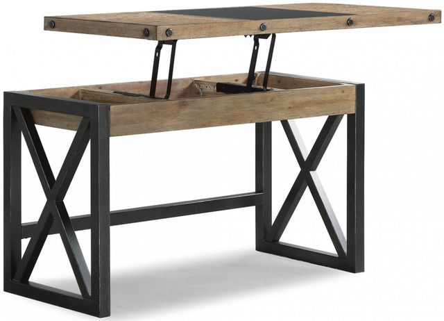 Flexsteel® Carpenter Rustic Gray Lift-Top Writing Desk-1