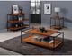 ACME Furniture Oaken Honey Oak Coffee Table with Black Frame-3
