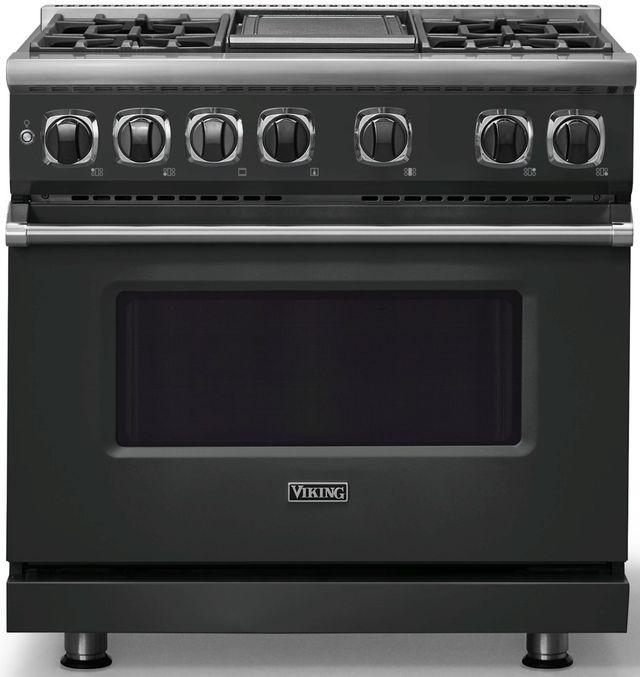 Viking® 7 Series 36" Antique Bronze Pro Style Dual Fuel Range with Griddle-0