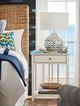 Universal Explore Home™ Escape-Coastal Living Home Gray Bedside Table with Sandbar Base-1