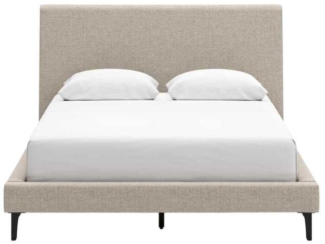 Signature Design by Ashley® Cielden Soft Gray Queen Upholstered Panel Bed-1
