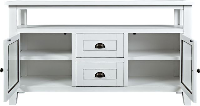 Jofran Inc. Artisan's Craft Distressed Weathered White Storage Console-2
