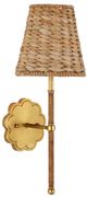 Currey & Company Savoie Gold/Natural Wall Sconce-0