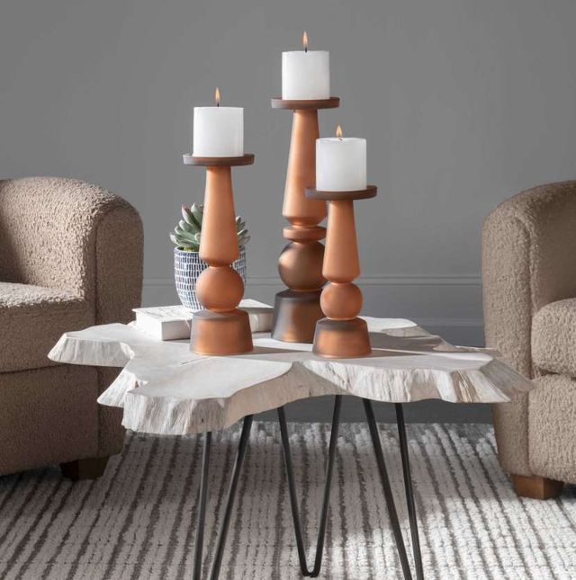 Uttermost® Cassiopeia 3-Piece Copper Candleholder Set-1