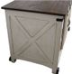 Million Dollar Rustic W. White Barn Door Kitchen Island with Stools-2