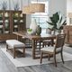 Liberty Furniture Shaker Lakes 6-Piece Harvest Brown/Taupe Optional Double Pedestal Dining Table Set-1