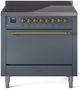 Ilve® Nostalgie II Series 36" Blue Grey Pro Style Induction Range-0