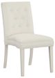 Fairfield® Customizable Entree Dining Straight Short Back Armless Stack Chair with Linen Legs and Buttons-0