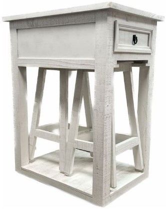 Million Dollar Rustic 3-Piece White Mini Island Set-0