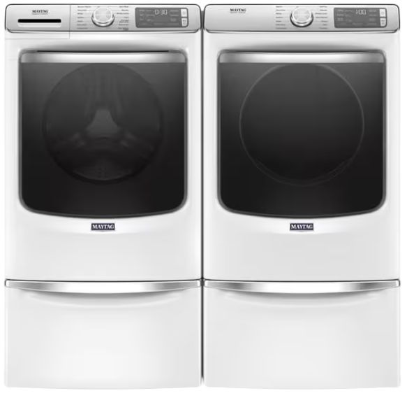 Maytag® 5.0 Cu. Ft. White Front Load Washer-4