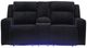 Signature Design by Ashley® TwinBrooke Black Power Reclining Loveseat with Console and Adjustable Headrest-1