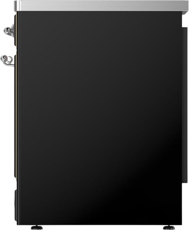 Ilve® Majestic III 30" Glossy Black Pro Style Induction Range with Triple Glass Door and Chrome Trim-3