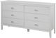Titus Furniture White 6-Drawer Dresser-0