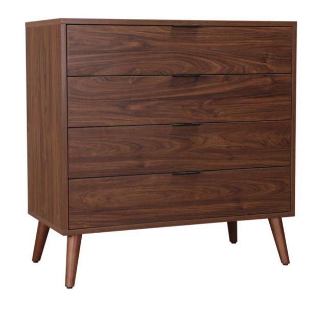 Mazin Furniture Fletcher Walnut 4-Drawers Chest-1