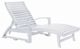 C R Plastic St. Tropez White Chaise Lounge with Hidden Wheels-0