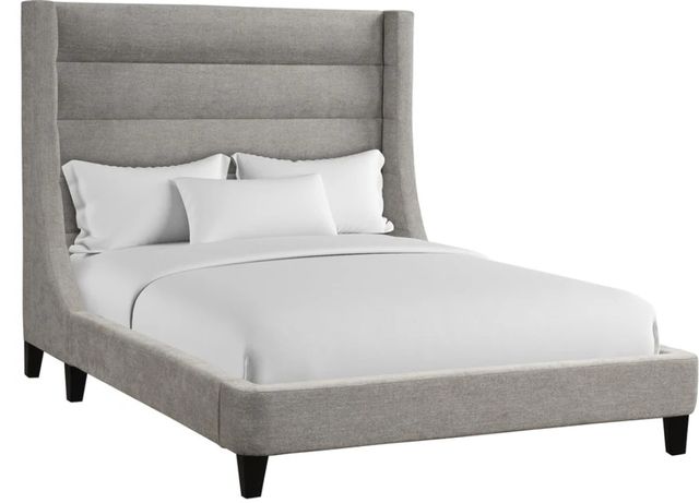 Parker House® Jacob Luxe Light Gray Queen Upholstered Panel Bed-0
