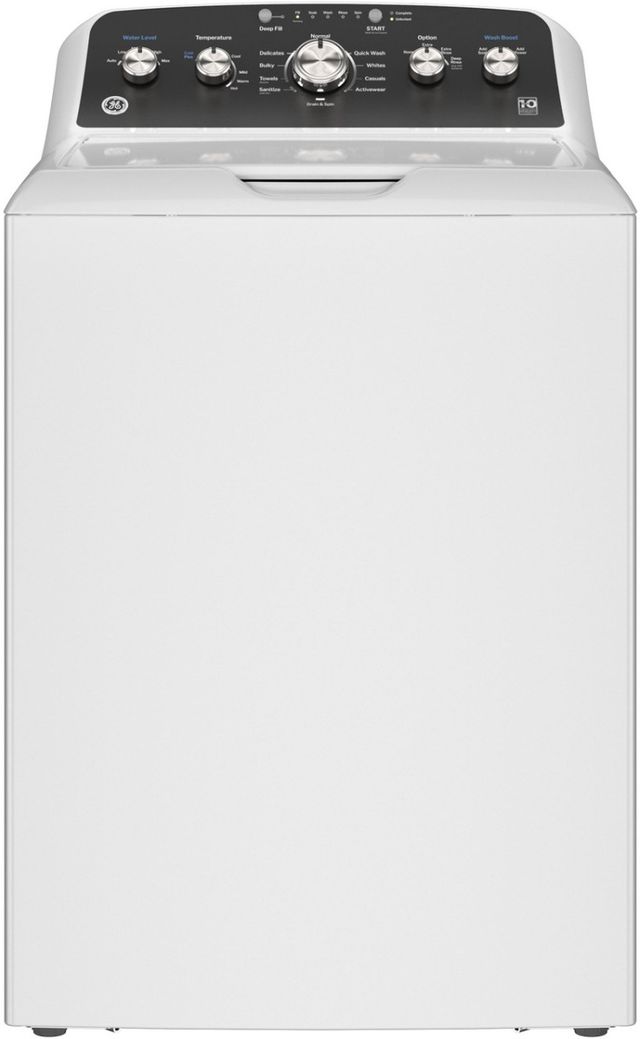 GE® 4.6 Cu. Ft. White Impeller Top Load Washer with Stainless Steel Basket, Cold Plus and Wash Boost?-0