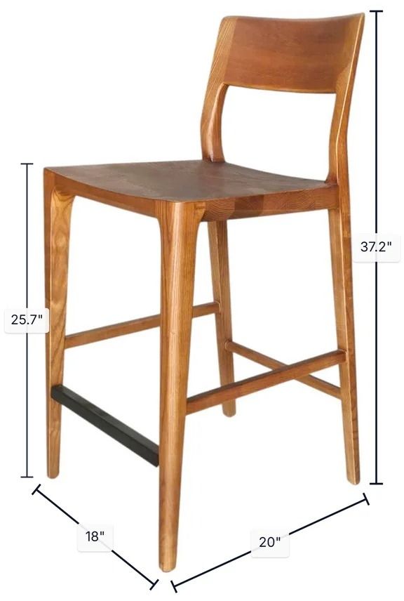 LH Home Seating Java Catania Warm Brown Counter Stool-2