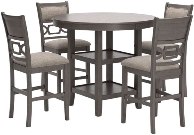 Signature Design by Ashley® Wrenning 5-Piece Gray Counter Dining Table Set-0
