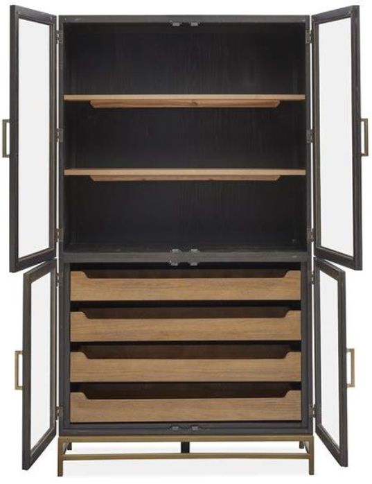 Magnussen Home® Lindon Two Tone Belgian Wheat/Coffee Bean Dining Cabinet-3