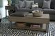 Hammary® Stella Umber Lift Top Storage Coffee Ottoman Table with Gray Frame-1