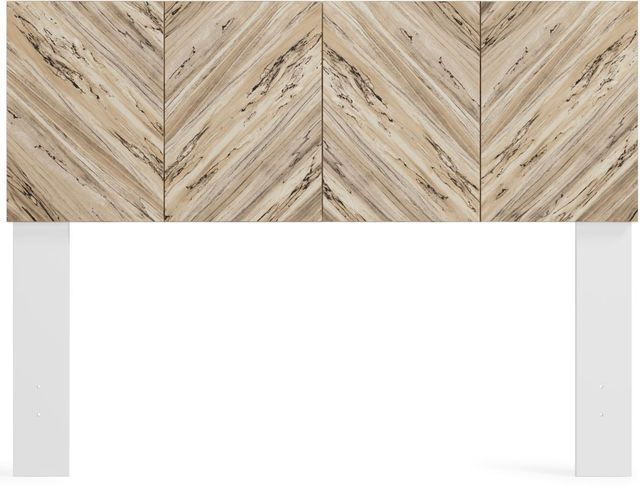 Signature Design by Ashley® Piperton 3-Piece Two-tone Brown/White Full Panel Headboard Set-1
