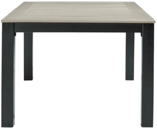 Signature Design by Ashley® Mount Valley Driftwood Outdoor Dining Table with Black Legs-2