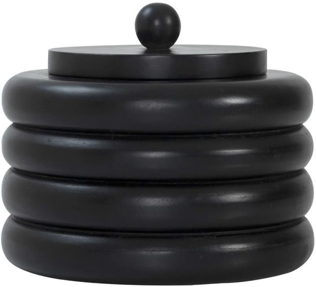 Renwil® Kara Sandblasted Black Decorative Jar-0